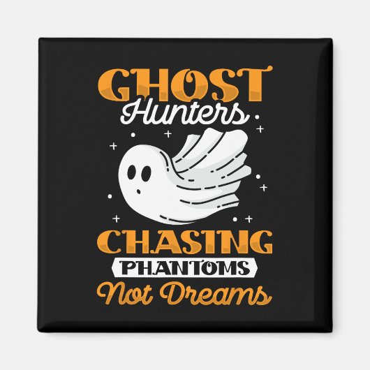Ghost Hunter Chasing Phantome - Halloween Ghost Hu Magnet (Vorne)