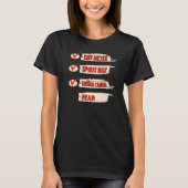 Ghost Hunter Checklist EMF Meter Paranormale Inves T-Shirt (Vorderseite)