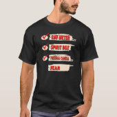 Ghost Hunter Checklist EMF Meter Paranormale Inves T-Shirt (Vorderseite)