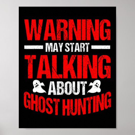 Ghost Hunter Evp Jagd Halloween Paranormal Spir Poster (Vorne)