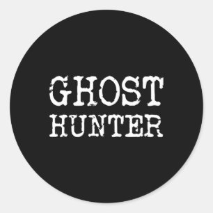 Ghost Hunter Paranormal Investigator Halloween Gif Runder Aufkleber