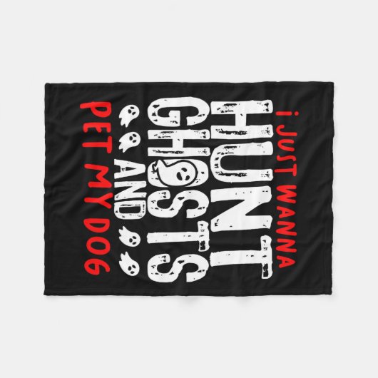 Ghost Hunter Paranormal Jäger Ermittler Hund L Fleecedecke (Vorderseite (Horizontal))