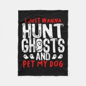 Ghost Hunter Paranormal Jäger Ermittler Hund L Fleecedecke (Vorderseite)