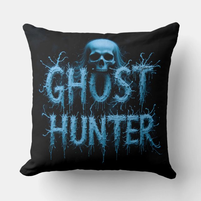 Ghost Hunter Skull Kissen (Vorderseite)