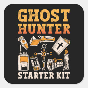 Ghost Hunter Starter Kit Paranormale Geisterjagd Quadratischer Aufkleber