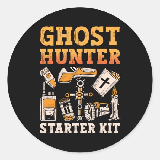 Ghost Hunter Starter Kit Paranormale Geisterjagd Runder Aufkleber (Vorderseite)