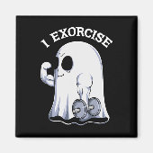 Ghost I Exorciate Spaß Gym Übung Workout Spooky H Magnet (Vorne)