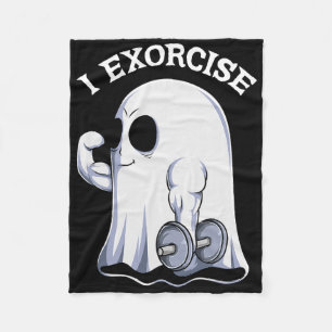 Ghost I Exorcize Funny Gym Übung Workout Spooky Fleecedecke