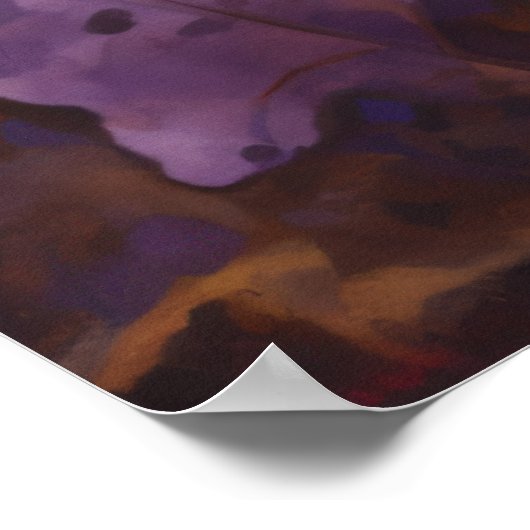 Ghost im Lila Blumenfeld Poster (Ecke)