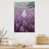 Ghost im Lila Blumenfeld Poster (Küche)
