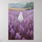 Ghost im Lila Blumenfeld Poster (Vorne)