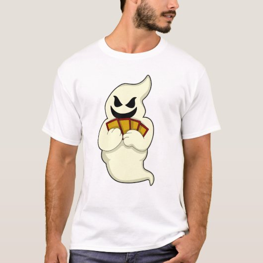 Ghost im Poker mit Poker-Karten T-Shirt (Vorderseite)