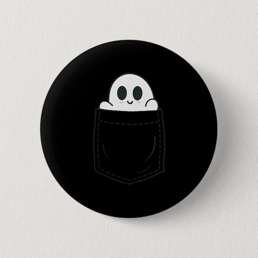 Ghost In Cket Halloween  Button (Vorderseite)