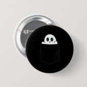 Ghost In Cket Halloween  Button (Vorne & Hinten)