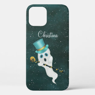 Ghost in der Nacht Sky Blue Eyes Top Hat Gold Skul Case-Mate iPhone Hülle