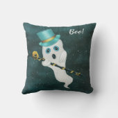 Ghost in der Night Sky Top Hat Skull Cane gekleide Kissen (Rückseite)