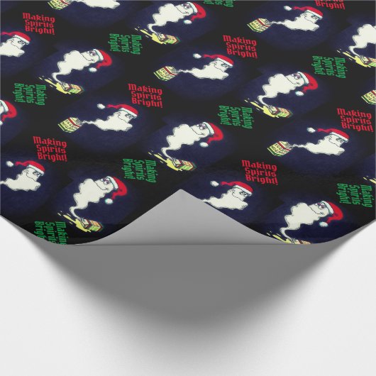 GHOST in EGG NOG Weihnachtsgeschenkpapier Geschenkpapier (Ecke)