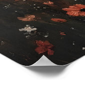 Ghost In Field Poppies Portrait Print, Flower Poster (Ecke)