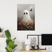 Ghost In Field Poppies Portrait Print, Flower Poster (Heimbüro)