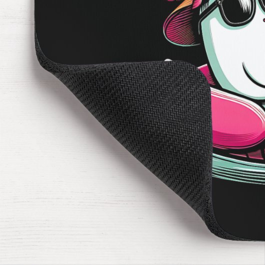 Ghost in Lifebuoy Flamingo auf einem Pool schwimme Mousepad (Ecke)