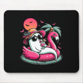 Ghost in Lifebuoy Flamingo auf einem Pool schwimme Mousepad (Vorne)