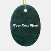 Ghost in Starry-Night-Sky-Top-Hat-Skull verkleidet Keramik Ornament (Hinten)