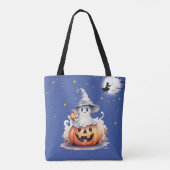 Ghost Jack-O' Lantern Full Moon Stars Halloween Tasche (Rückseite)
