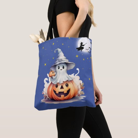 Ghost Jack-O' Lantern Full Moon Stars Halloween Tasche (Von Nahem)