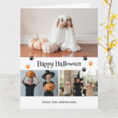 Ghost Jack O’Lantern Pet Foto Halloween Card Karte (Gelbe Blume)