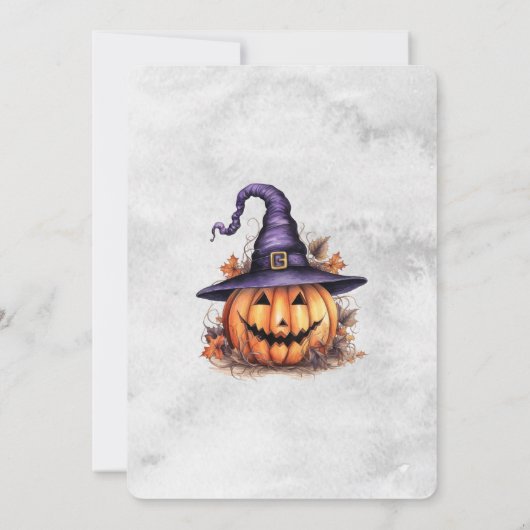 Ghost Jack O'Lantern Halloween-Party Einladung (Rückseite)