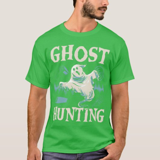 Ghost Jagd Halloween Jahreszeit Spooky Trick oder T-Shirt (Vorderseite)
