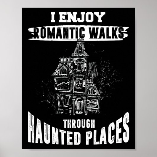 Ghost Jagd Shirt Funny Spuk Orte Zitat Par Poster (Vorne)