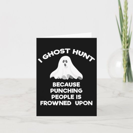 Ghost Junting Gift Funny Ghost Hunter Punch Karte (Vorderseite)