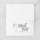 Ghost Kacke Halloween Candy Bag Topper Platzkarte (Außenseite Aufgefaltet)