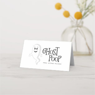 Ghost Kacke Halloween Candy Bag Topper Platzkarte