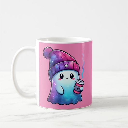 Ghost-Kaffee-Tasse mit Geist niedlich für Kaffeeli Kaffeetasse (Links)
