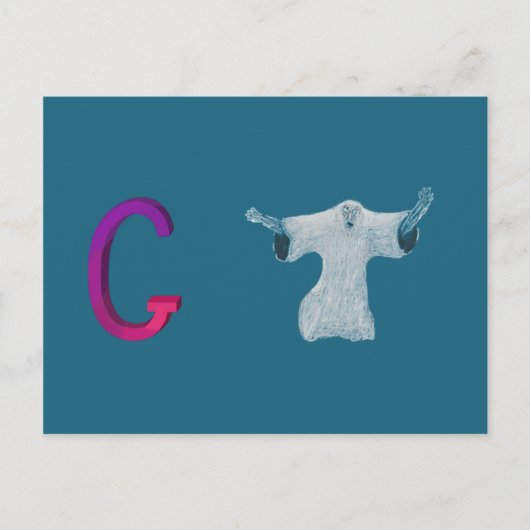 Ghost-Karte Postkarte (Vorderseite)