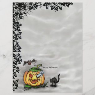 Ghost , Katze , Bat and Pumpkin , Glückliches Hall