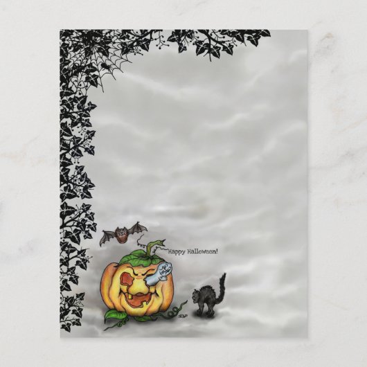 Ghost , Katze , Bat and Pumpkin , Glückliches Hall (Rückseite)