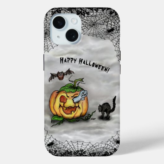 Ghost , Katze , Bat and Pumpkin , Glückliches Hall Case-Mate iPhone Hülle (Rückseite)