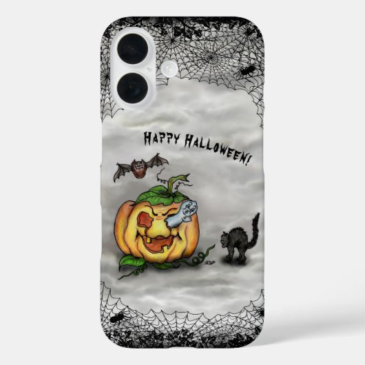 Ghost , Katze , Bat and Pumpkin , Glückliches Hall Case-Mate iPhone Hülle (Rückseite)