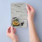 Ghost , Katze , Bat and Pumpkin , Glückliches Hall Flyer (Handgriff)