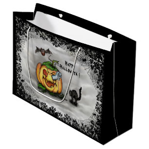 Ghost , Katze , Bat and Pumpkin , Glückliches Hall Große Geschenktüte