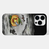 Ghost , Katze , Bat and Pumpkin , Glückliches Hall iPhone Hülle (Rückseite (Horizontal))