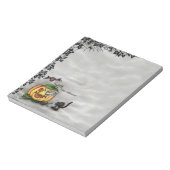 Ghost , Katze , Bat and Pumpkin , Glückliches Hall Notizblock (Rotiert)