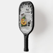 Ghost , Katze , Bat and Pumpkin , Glückliches Hall Pickleball Schläger (Links)