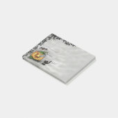 Ghost , Katze , Bat and Pumpkin , Glückliches Hall Post-it Klebezettel (angewinkelt)