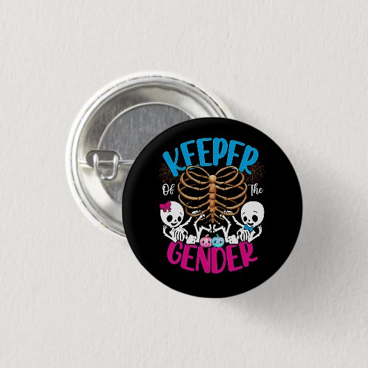 Ghost Keeper of the Gender Reveal Announcement Hal Button (Vorne & Hinten)