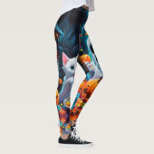 Ghost Kitten Pumpkin Candy Halloween Leggings (Rechts)