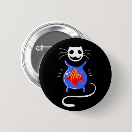 Ghost Kitty Cat Button (Vorne & Hinten)